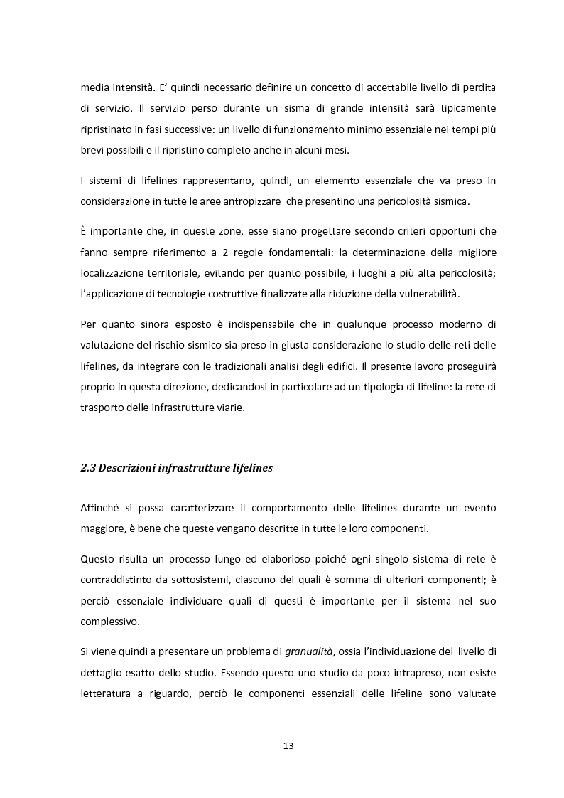 Anteprima della tesi: Analisi dei guasti applicata alla vulnerabilità sismica delle infrastrutture viarie, Pagina 9