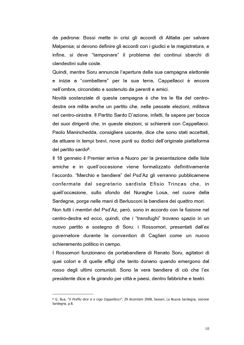 Anteprima della tesi: Elezioni regionali Sardegna 2009: analisi degli strumenti di comunicazione politica, Pagina 10