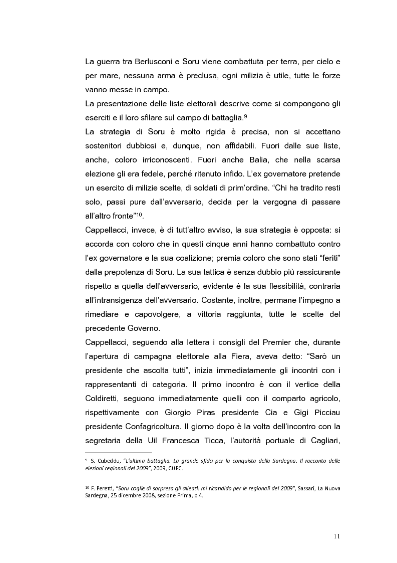 Anteprima della tesi: Elezioni regionali Sardegna 2009: analisi degli strumenti di comunicazione politica, Pagina 11