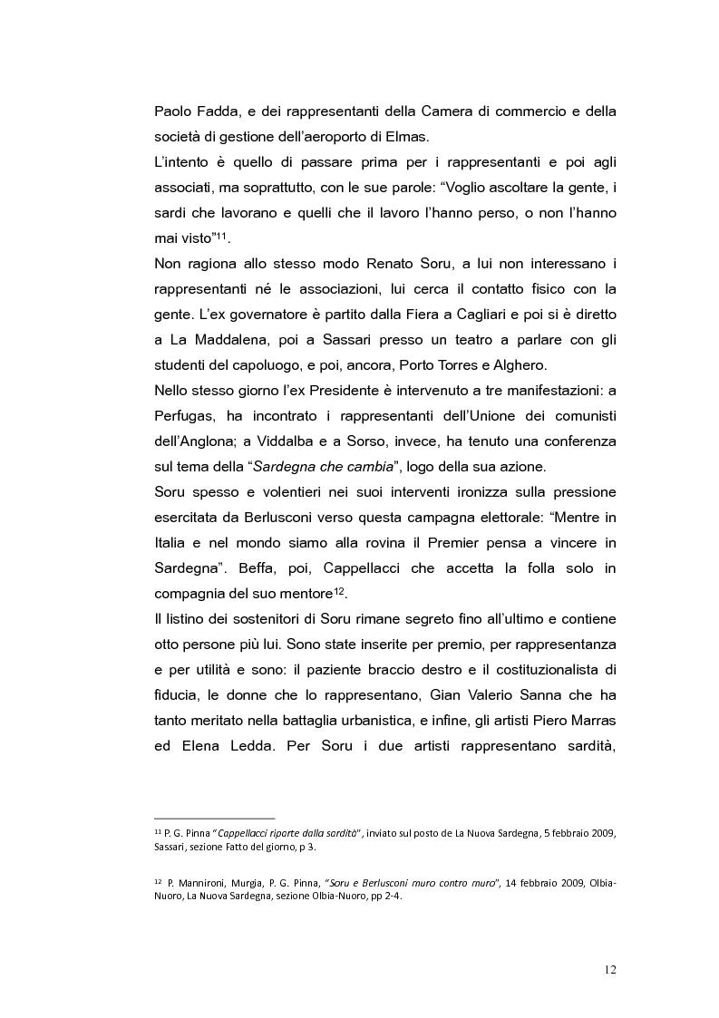 Anteprima della tesi: Elezioni regionali Sardegna 2009: analisi degli strumenti di comunicazione politica, Pagina 12