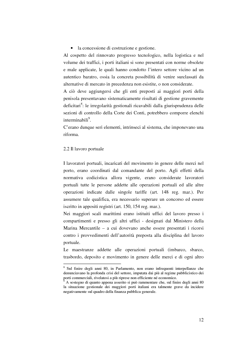 Anteprima della tesi: Il ruolo dell'impresa terminalista nell'ambito delle realtà portuali nazionali, Pagina 9