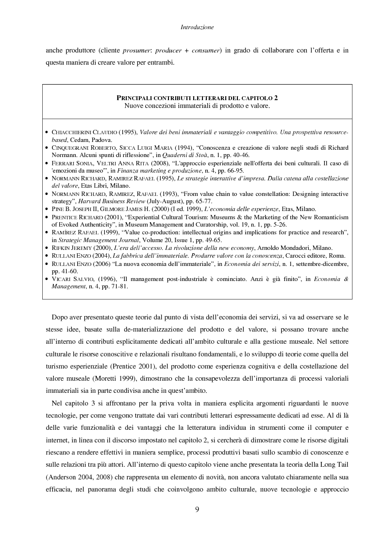 Anteprima della tesi: Internet e nuove tecnologie nel settore museale: ipotesi e strumenti per un approccio immateriale alla creazione del valore, Pagina 5