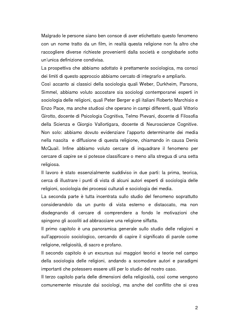 Anteprima della tesi: Jedismo. Sociologia di una religione nata al cinema., Pagina 2