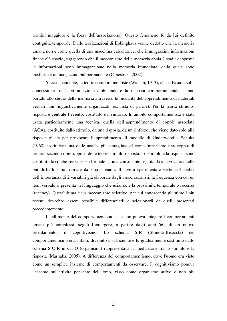 Anteprima della tesi: Memoria e deformazione dei ricordi nel disturbo post-traumatico da stress, Pagina 3