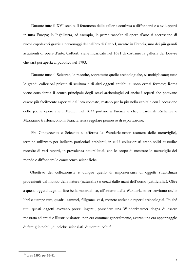Anteprima della tesi: Dal collezionismo ai ''Tesori Restituiti'', Pagina 7