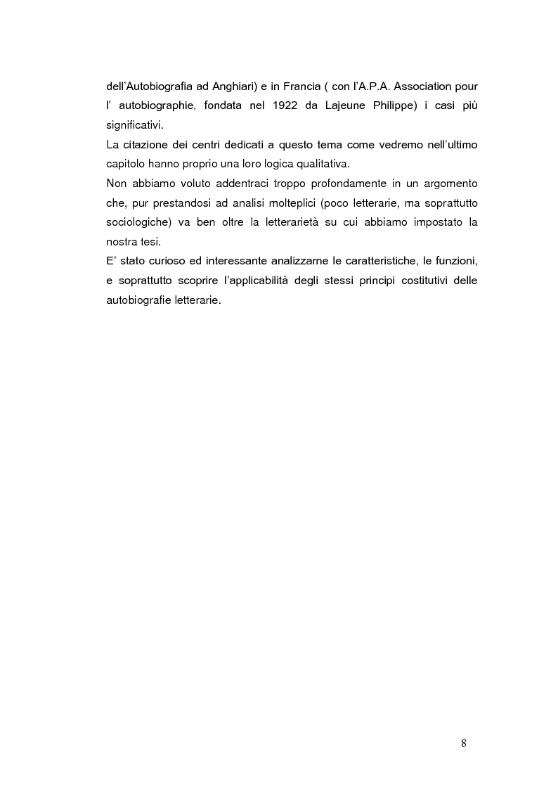 Anteprima della tesi: Autobiografia come progetto identitario, Pagina 5