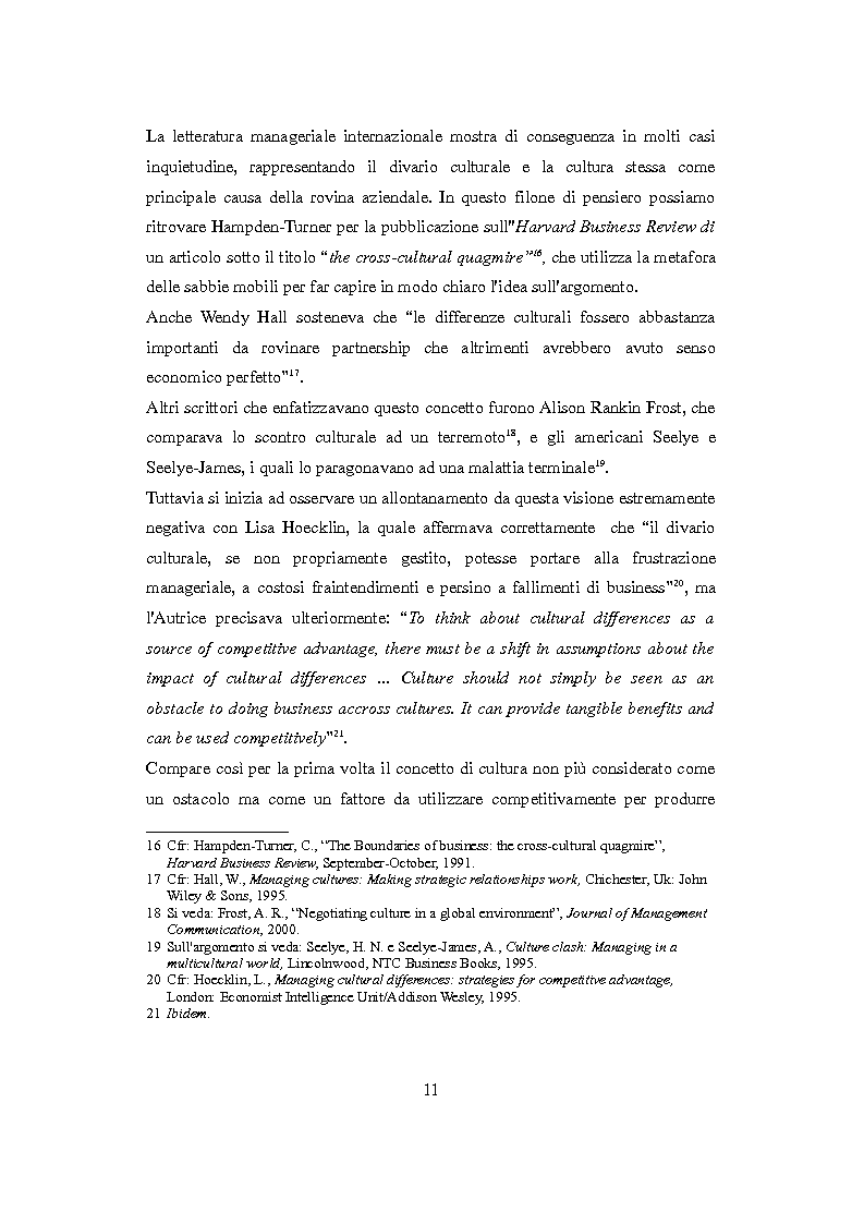 Anteprima della tesi: Culture nazionali e gestione d'impresa: il cross-cultural management, Pagina 7