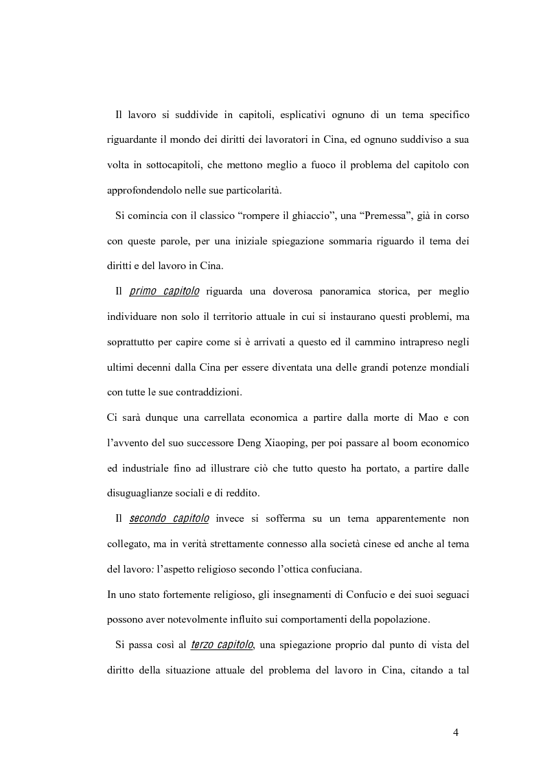 Anteprima della tesi: La tutela del lavoro nel quadro dell'attuale sistema produttivo in Cina, Pagina 4