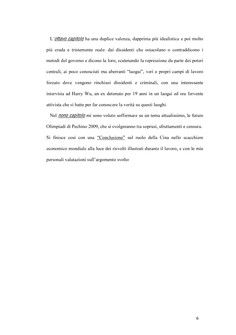 Anteprima della tesi: La tutela del lavoro nel quadro dell'attuale sistema produttivo in Cina, Pagina 6