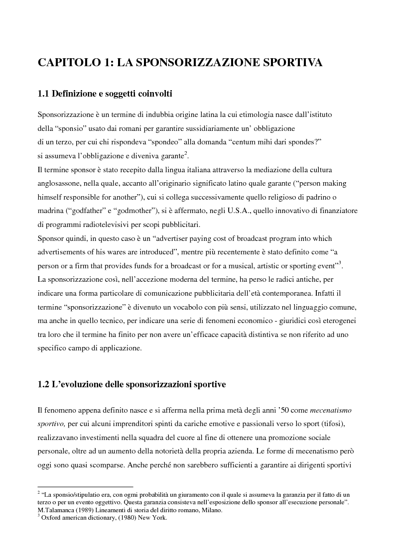 Anteprima della tesi: Strategie di sponsoring in ambito sportivo: il caso del rugby, Pagina 3