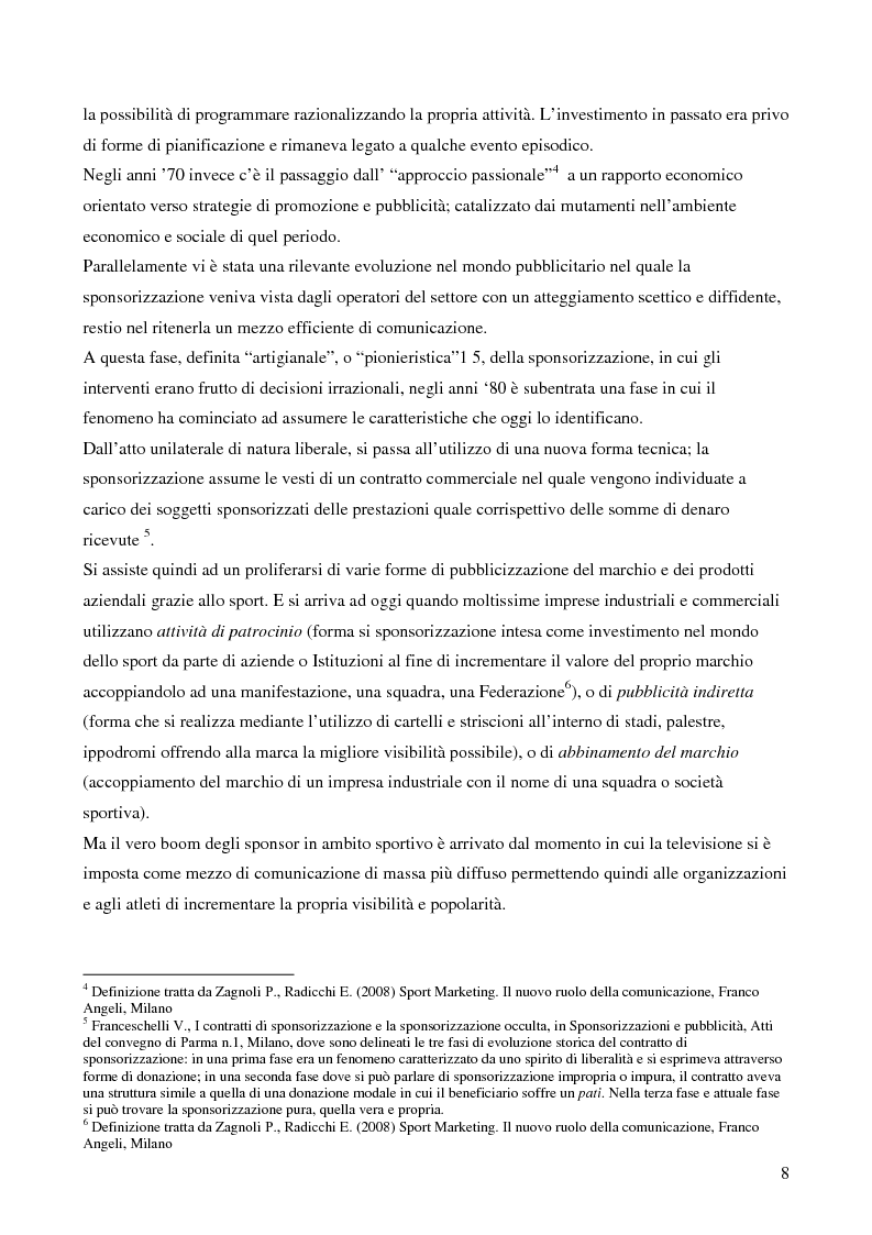Anteprima della tesi: Strategie di sponsoring in ambito sportivo: il caso del rugby, Pagina 4
