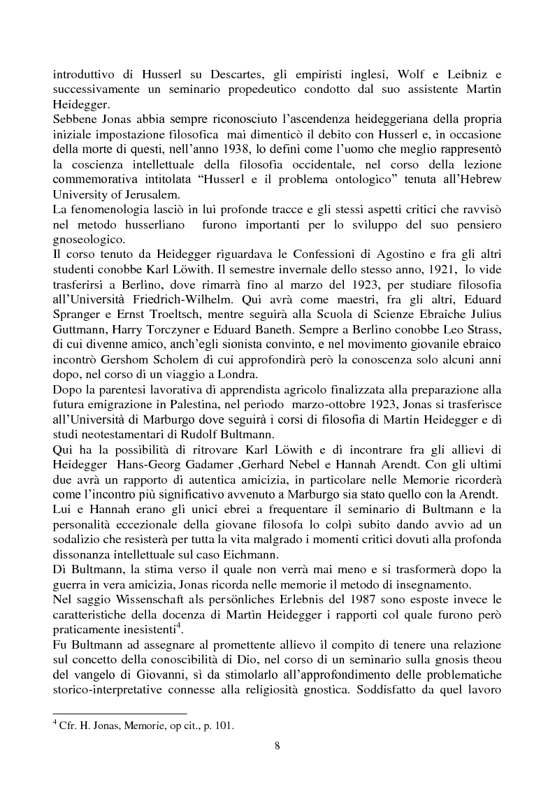 Anteprima della tesi: La biologia filosofica in ''Organismo e Libertà'' di Hans Jonas, Pagina 6