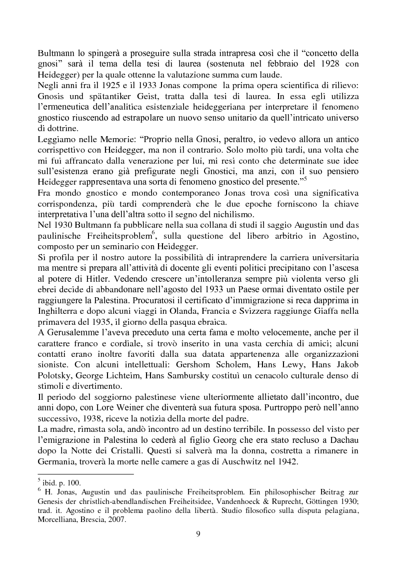 Anteprima della tesi: La biologia filosofica in ''Organismo e Libertà'' di Hans Jonas, Pagina 7