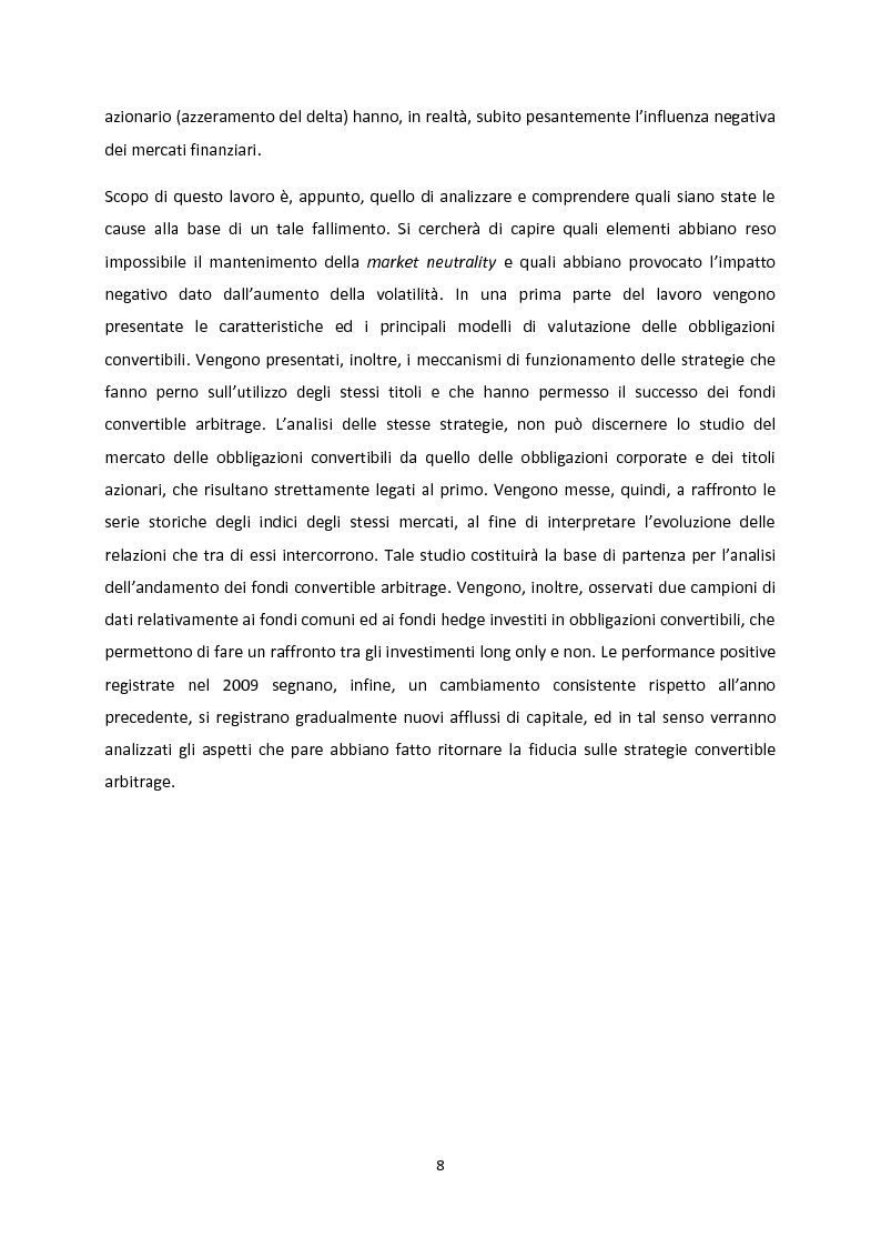 Anteprima della tesi: Le strategie convertible arbitrage attraverso la crisi, Pagina 2