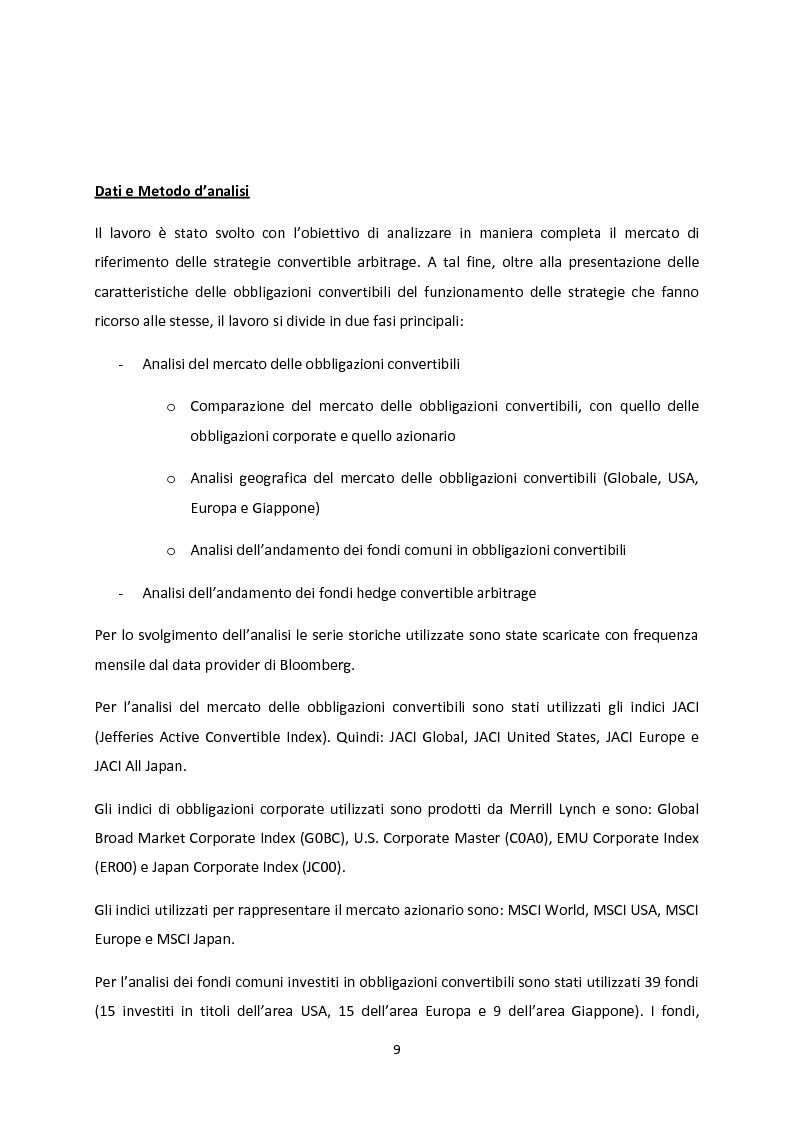 Anteprima della tesi: Le strategie convertible arbitrage attraverso la crisi, Pagina 3