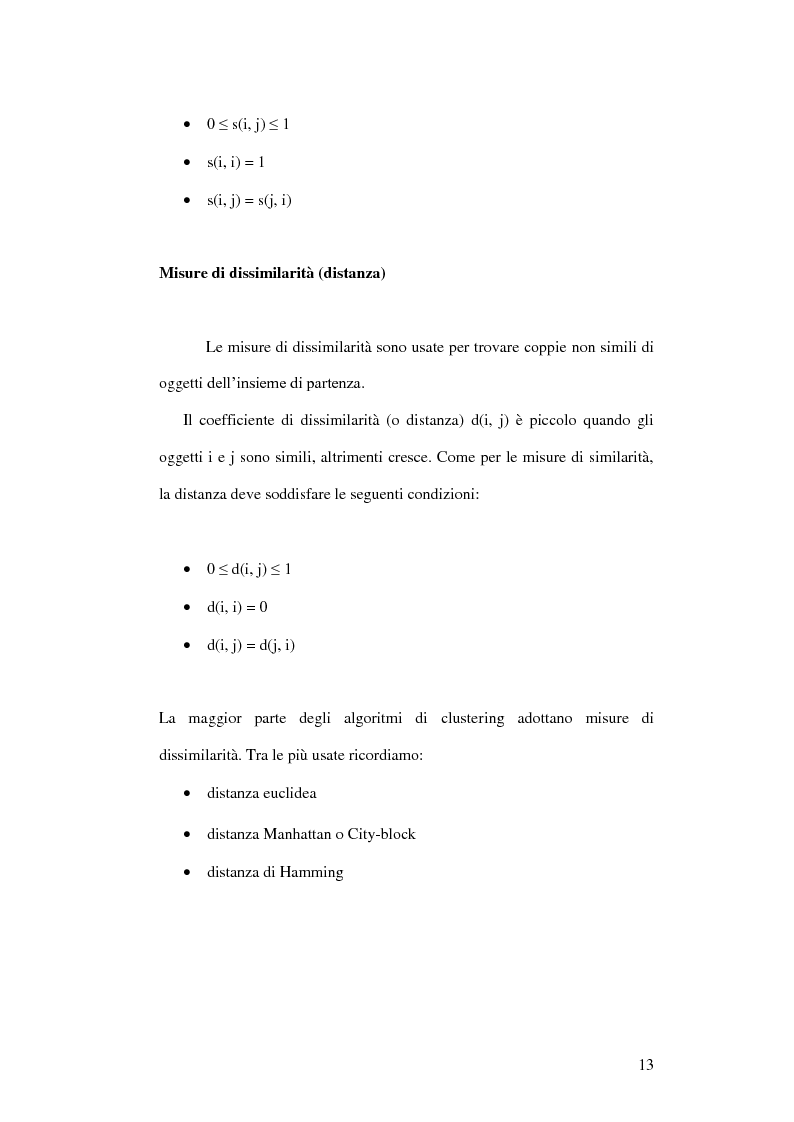 Anteprima della tesi: Un ambiente Java per l'analisi di algoritmi di clustering, Pagina 9