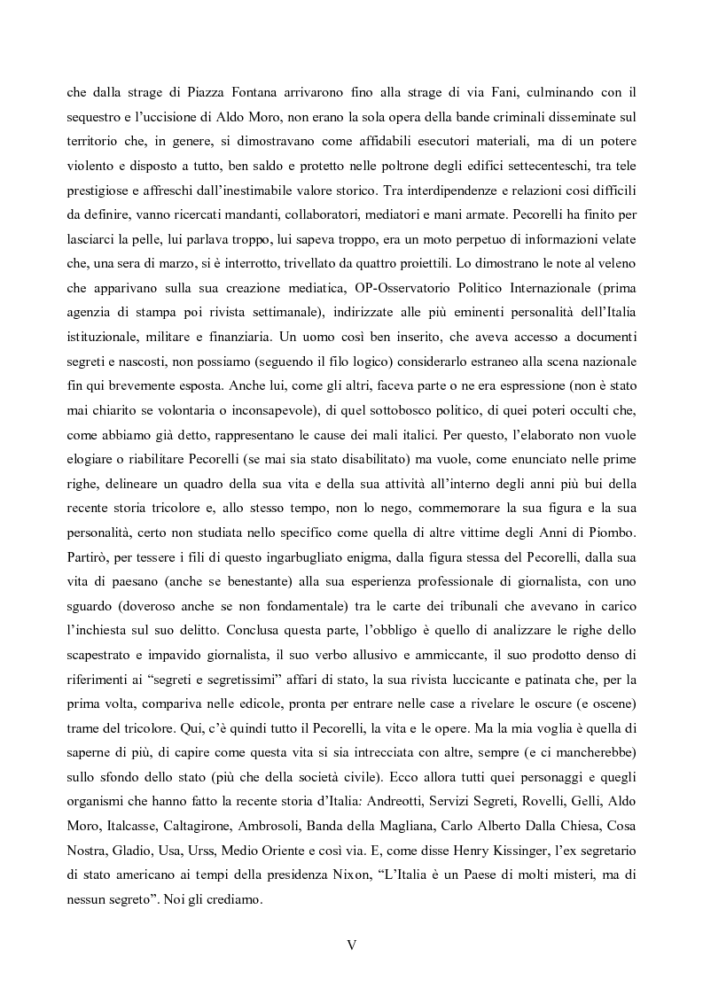 Anteprima della tesi: L'Op e Mino Pecorelli: un giornalismo tra investigazione e mistero, Pagina 2