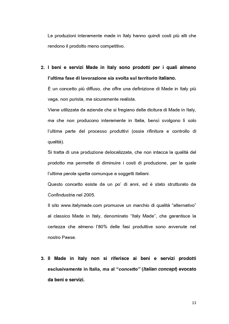 Anteprima della tesi: Il brand 'Made in Italy', Pagina 10