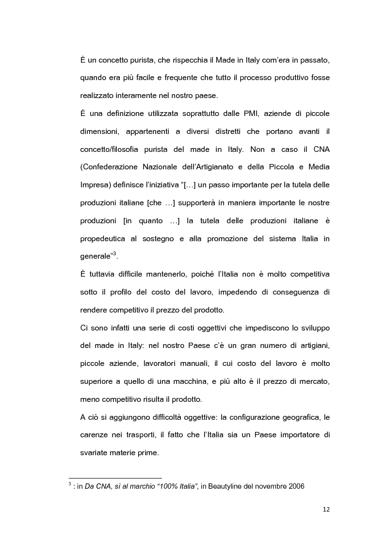 Anteprima della tesi: Il brand 'Made in Italy', Pagina 9