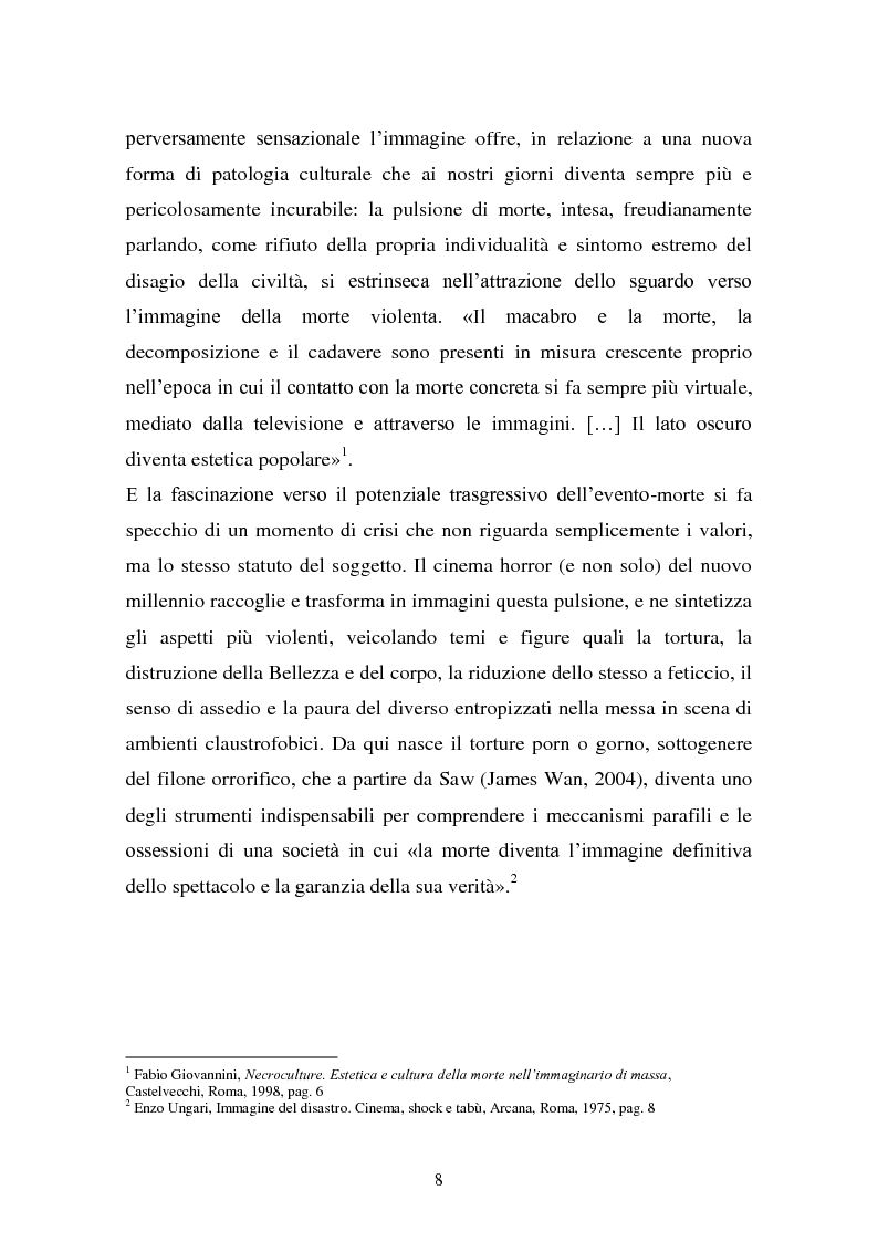 Anteprima della tesi: Orme dell'ossessione - Temi e forme dell'espressione fobica nel New Horror a Hollywood dal disfacimento del corpo e del reale al sadovoyeurismo della contemporaneità, Pagina 4
