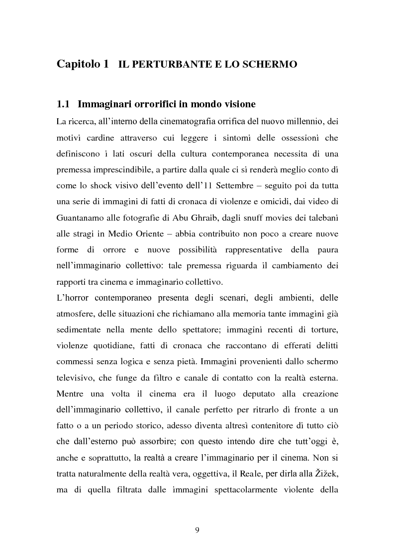 Anteprima della tesi: Orme dell'ossessione - Temi e forme dell'espressione fobica nel New Horror a Hollywood dal disfacimento del corpo e del reale al sadovoyeurismo della contemporaneità, Pagina 5