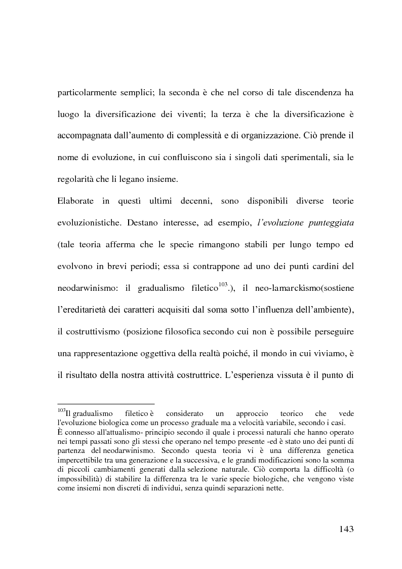 Estratto dalla tesi: Evoluzionismo Vs Creazionismo