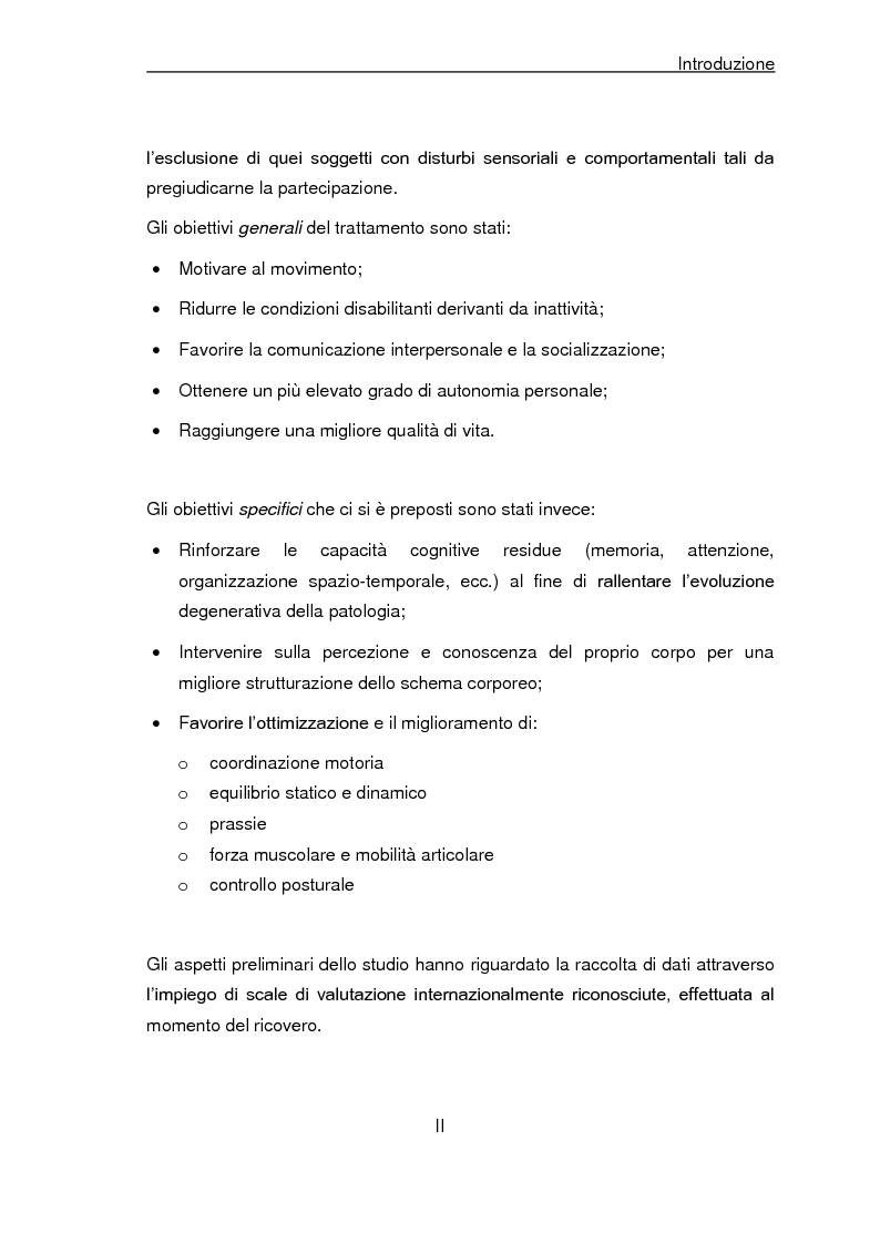 Anteprima della tesi: Trattamento non farmacologico nella demenza di Alzheimer: riattivazione psicomotoria e cognitiva, Pagina 2