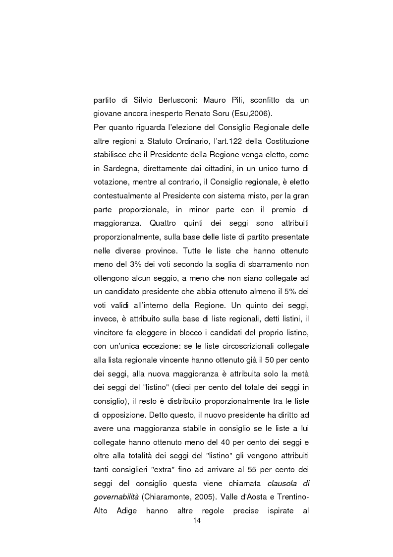 Anteprima della tesi: Regionali in Sardegna 2009: il diverso modo di propagandare dei vari partiti, Pagina 12