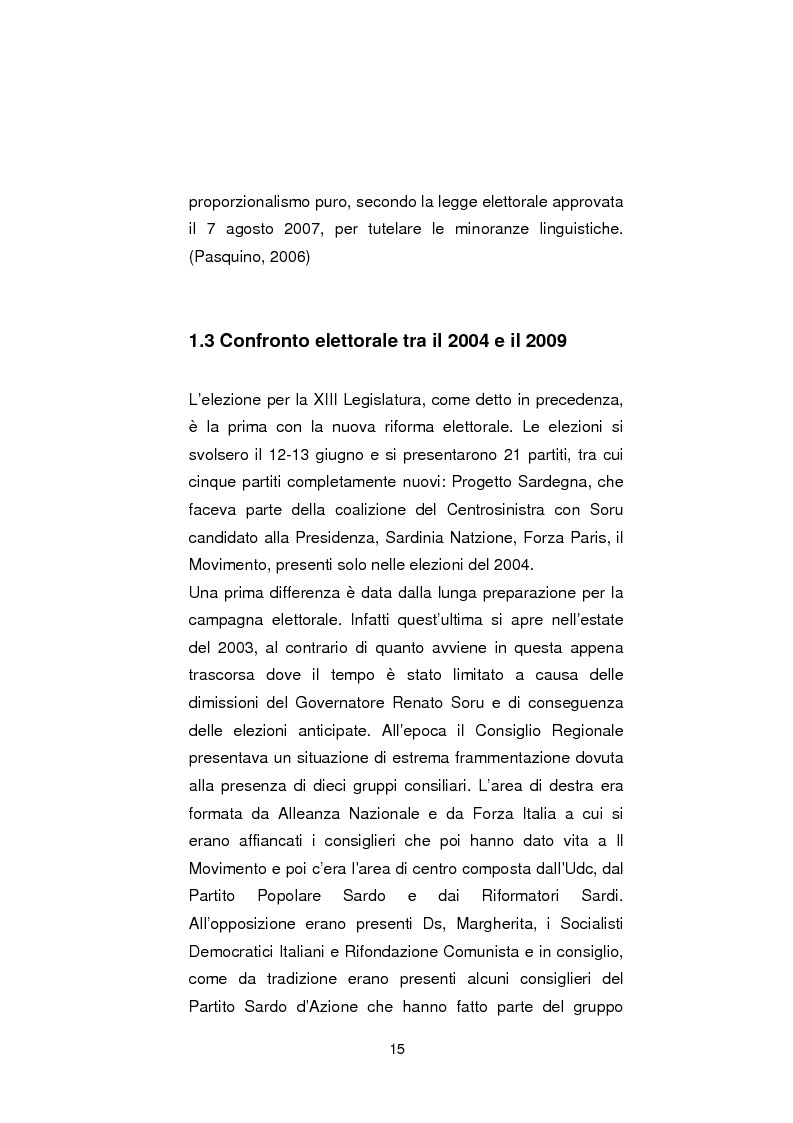 Anteprima della tesi: Regionali in Sardegna 2009: il diverso modo di propagandare dei vari partiti, Pagina 13