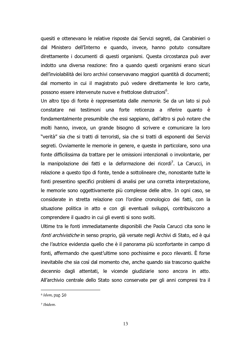 Anteprima della tesi: Analisi storico-sociologica-giornalistica delle stragi e dei disastri (i casi italiani del 1980: Ustica, Bologna, Irpinia), Pagina 13
