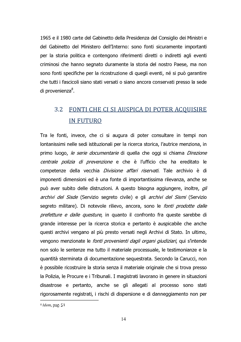 Anteprima della tesi: Analisi storico-sociologica-giornalistica delle stragi e dei disastri (i casi italiani del 1980: Ustica, Bologna, Irpinia), Pagina 14