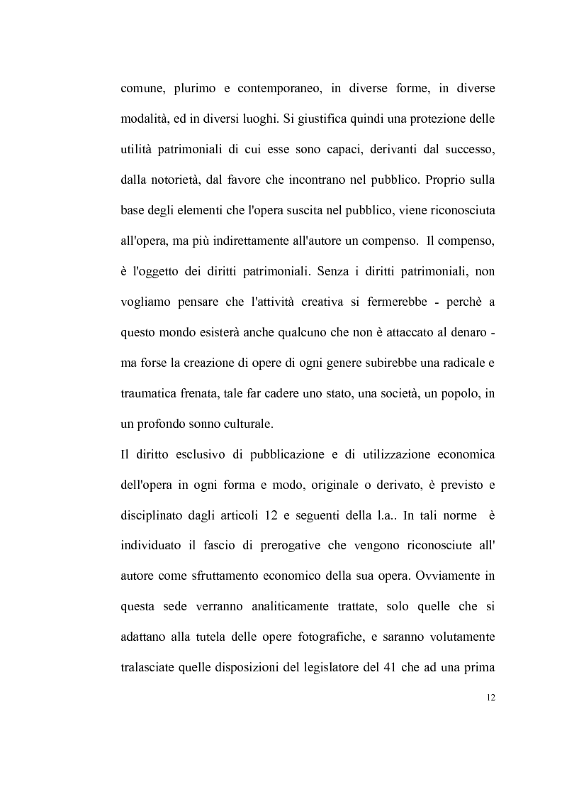 Anteprima della tesi: La tutela delle opere fotografiche, Pagina 11