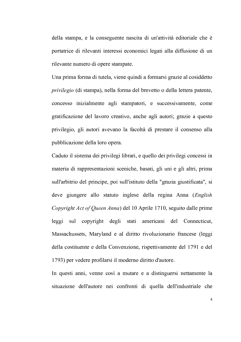 Anteprima della tesi: La tutela delle opere fotografiche, Pagina 3