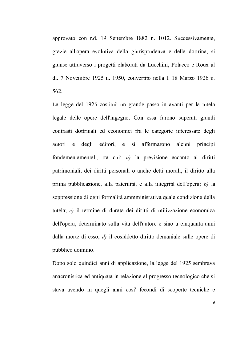 Anteprima della tesi: La tutela delle opere fotografiche, Pagina 5