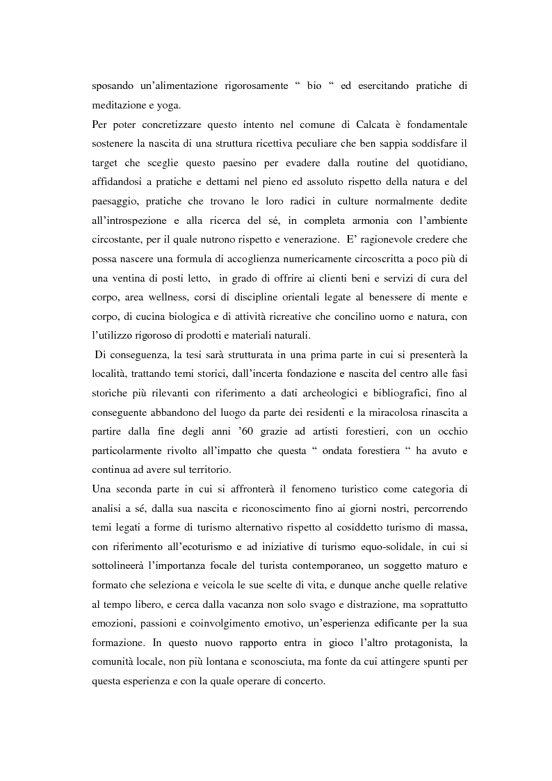 Anteprima della tesi: Turismo alternativo a Calcata, Pagina 2