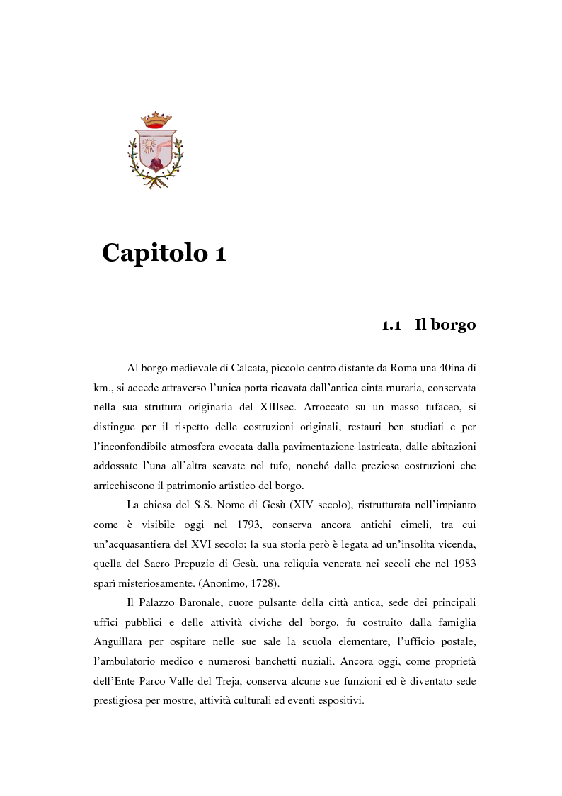 Anteprima della tesi: Turismo alternativo a Calcata, Pagina 4