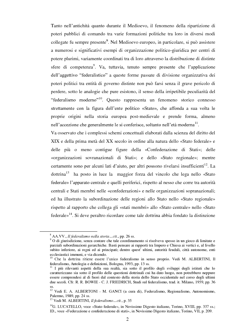 Anteprima della tesi: Regionalismo e federalismo in Italia e in Germania. Due modelli a confronto e profili di cooperazione transfrontaliera., Pagina 2