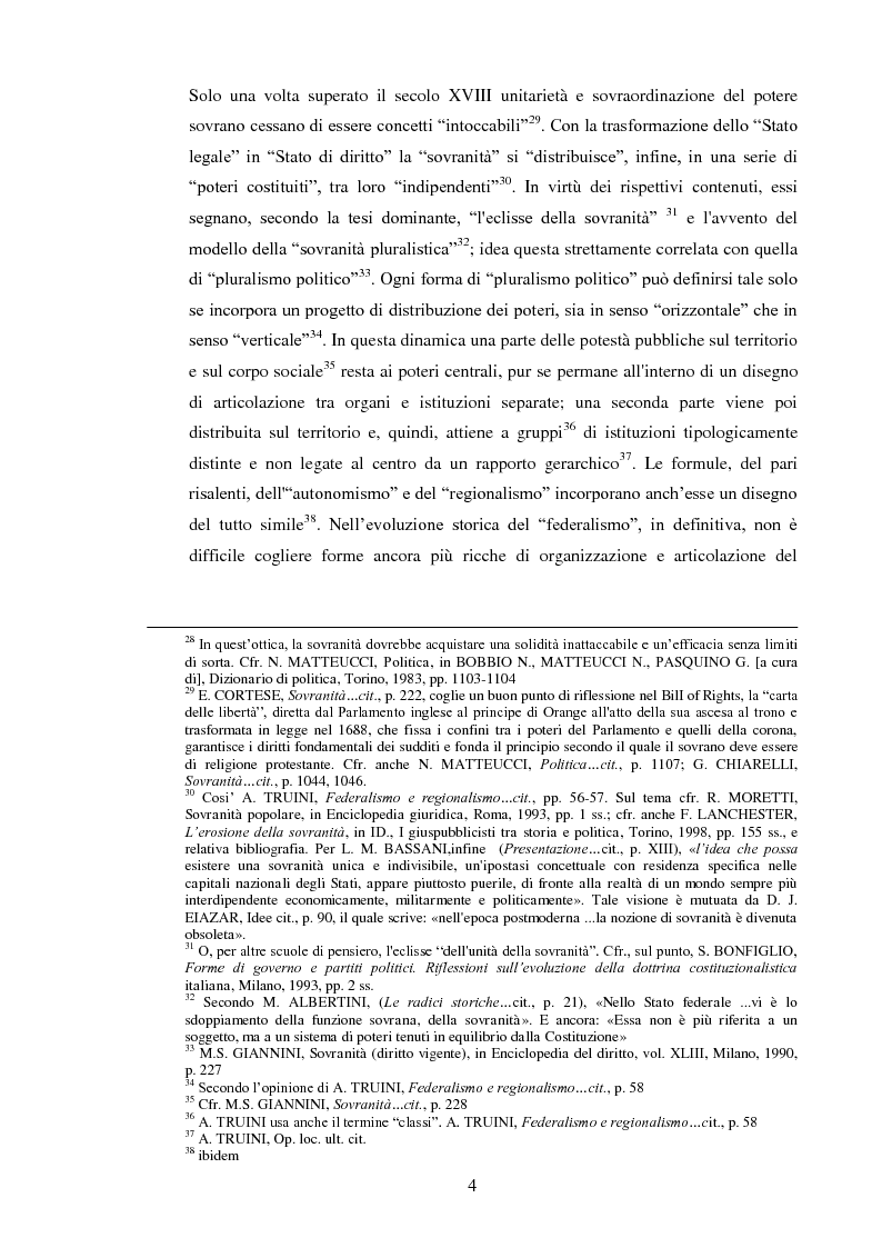 Anteprima della tesi: Regionalismo e federalismo in Italia e in Germania. Due modelli a confronto e profili di cooperazione transfrontaliera., Pagina 4