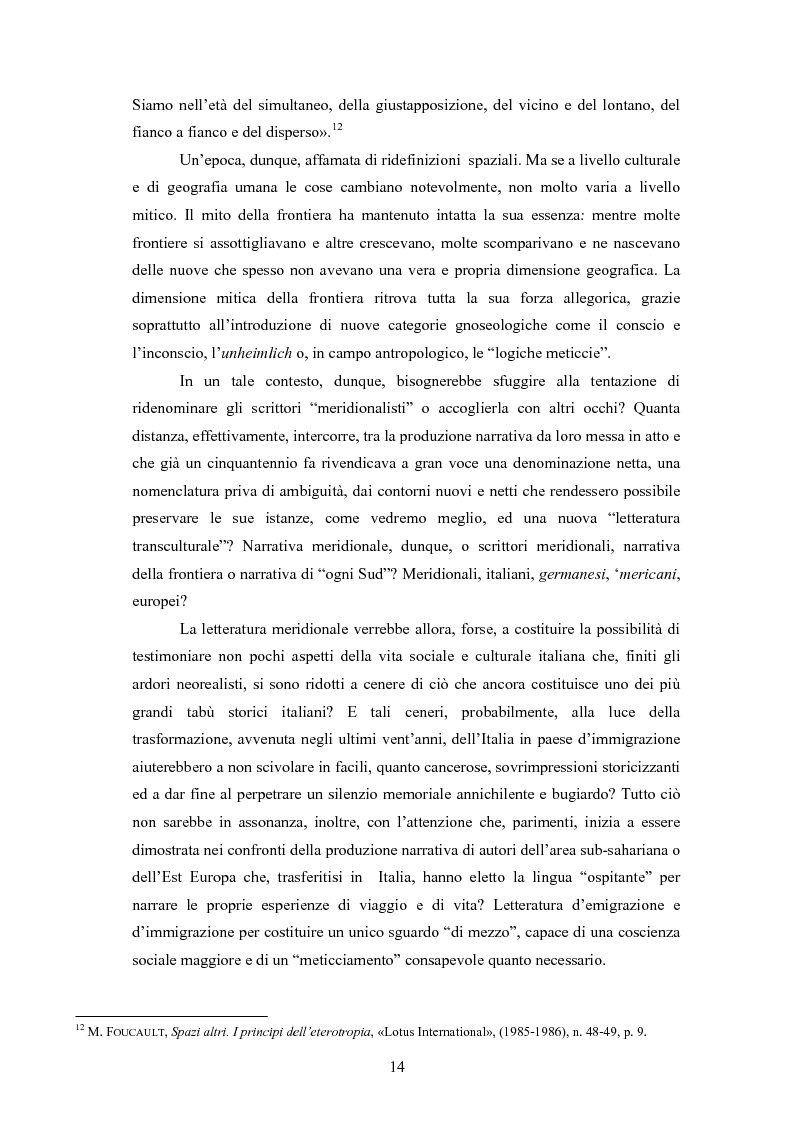 Anteprima della tesi: Come muore la nostalgia. Paradigmi conoscitivi, sofferenze d'identità ed istanze sociali di ''malati d'emigrazione'' nei racconti di Corrado Alvaro, Saverio Strati e Carmine Abate., Pagina 12