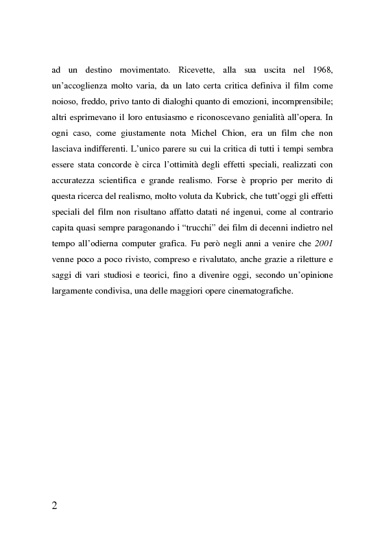 Anteprima della tesi: 2001: odissea nello spazio, analisi del film, Pagina 2