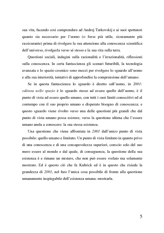 Anteprima della tesi: 2001: odissea nello spazio, analisi del film, Pagina 5