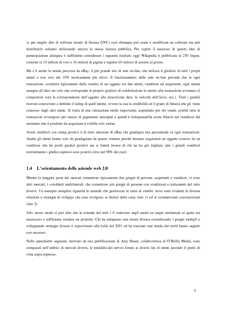 Anteprima della tesi: Web 2.0: caratteristiche e potenzialità, Pagina 4