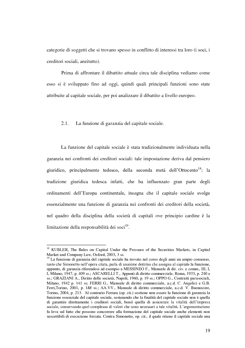 Anteprima della tesi: La riduzione del capitale sociale nella società per azioni , Pagina 11