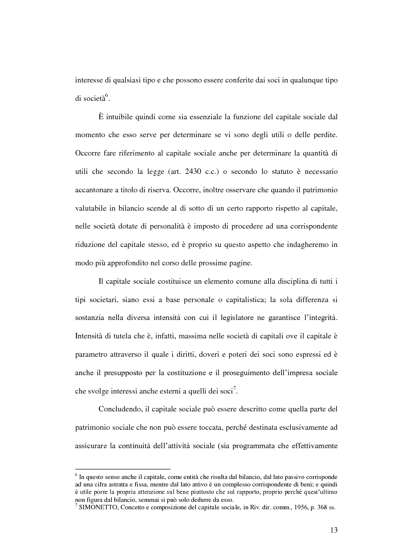 Anteprima della tesi: La riduzione del capitale sociale nella società per azioni , Pagina 5