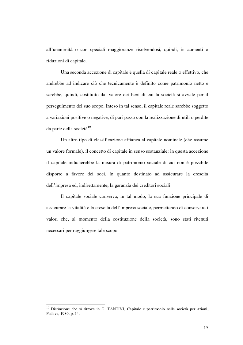 Anteprima della tesi: La riduzione del capitale sociale nella società per azioni , Pagina 7