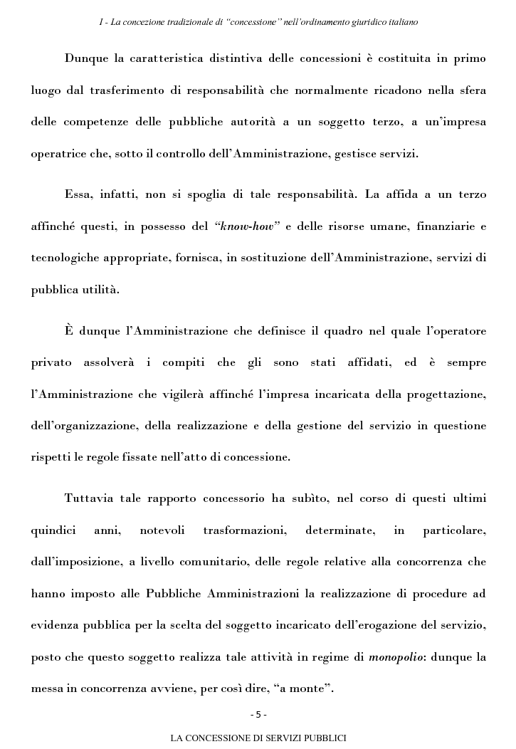 Anteprima della tesi: La concessione di servizi pubblici, Pagina 2
