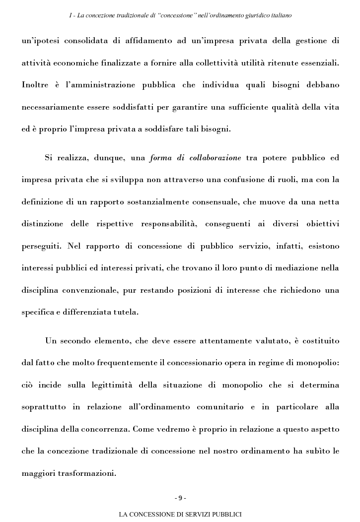 Anteprima della tesi: La concessione di servizi pubblici, Pagina 6