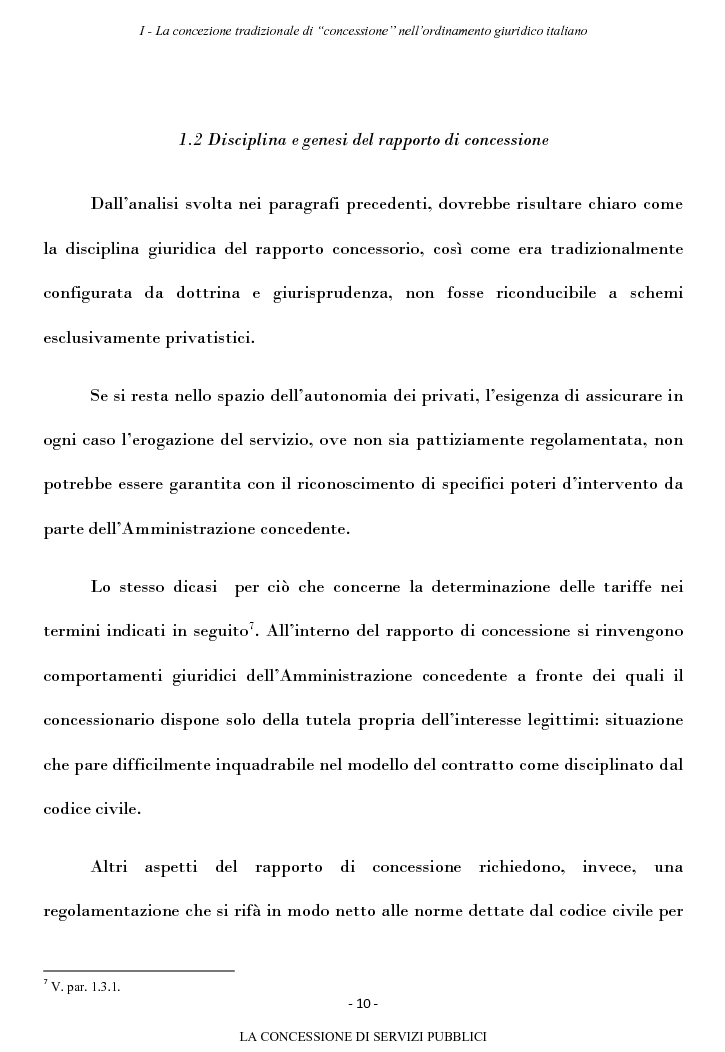 Anteprima della tesi: La concessione di servizi pubblici, Pagina 7