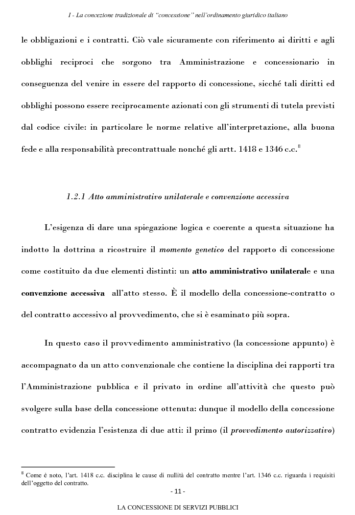 Anteprima della tesi: La concessione di servizi pubblici, Pagina 8