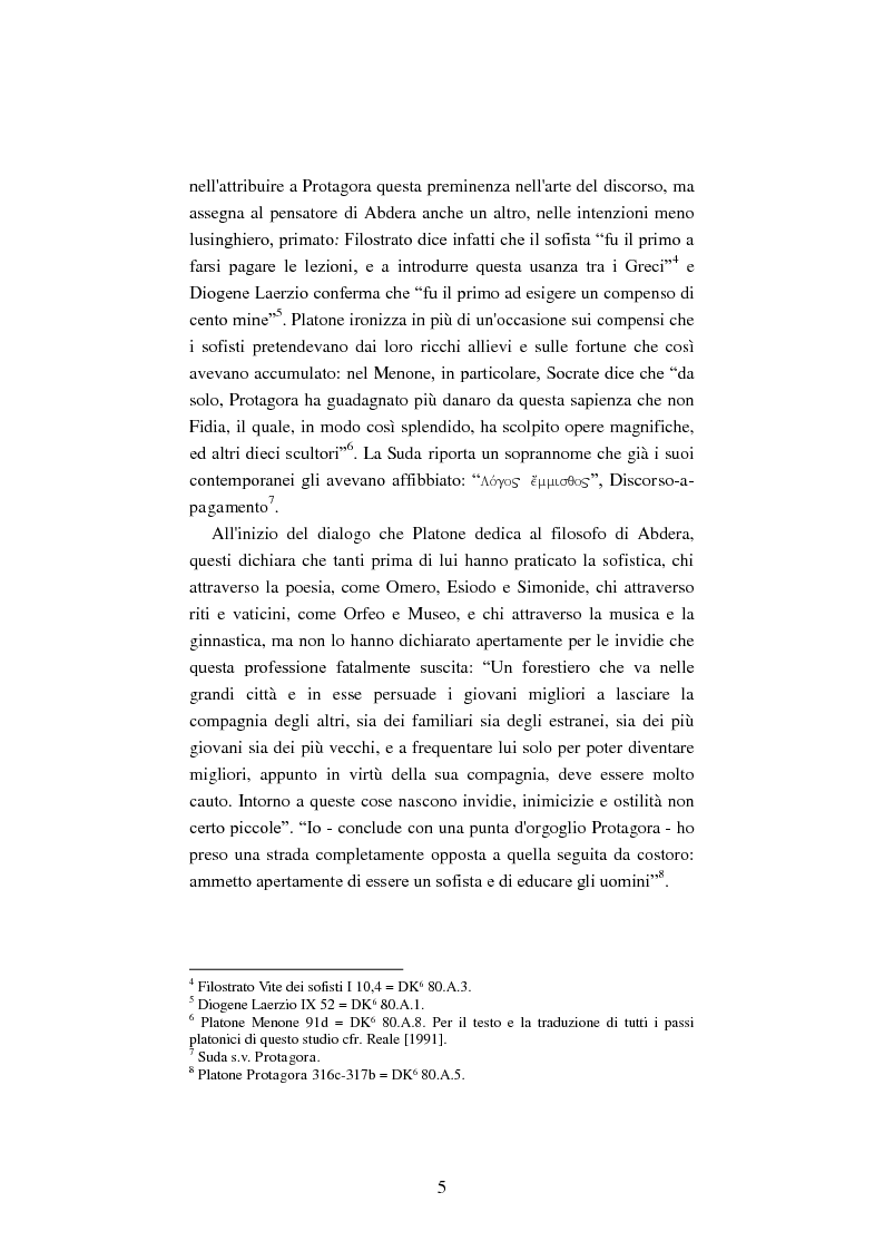 Anteprima della tesi: Il filosofo della polis. Democrazia e giustizia nel pensiero di Protagora., Pagina 3
